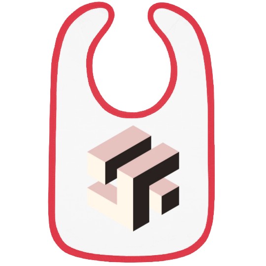 geometric 3D cube design Bibs