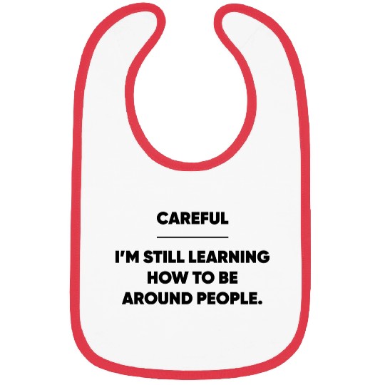 How To Be Around People retro quote Bibs