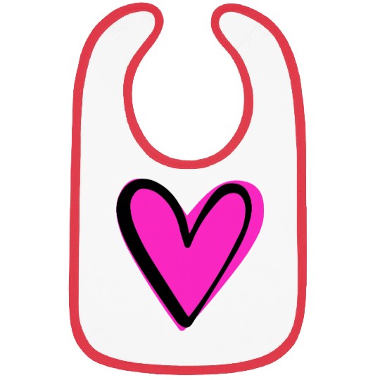 Pink Heart nature Bibs