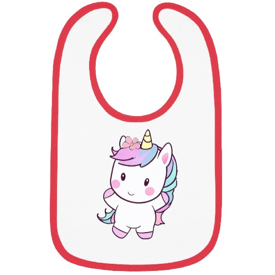 Cute Dancing Unicorn, Joyful Fantasy Design Bibs