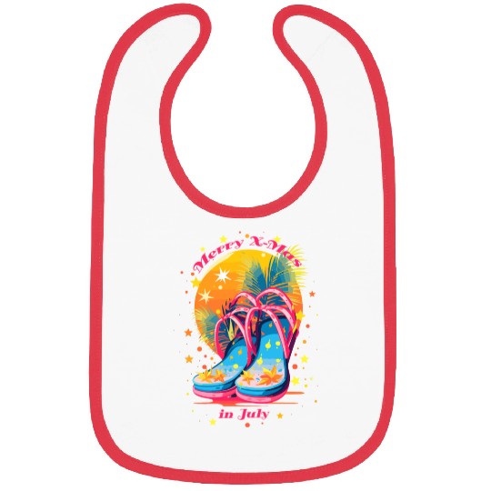 "Beach Bound Booties | "Christmas in July" Flip Bibs