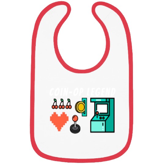 Coin Op Legend Arcade Gaming 80s Retro Gamer Bibs