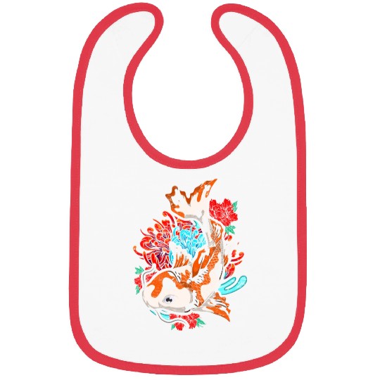 Koi fish farmer gift colorful koi carp Bibs