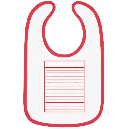 Funny Rugby Nutrition Facts Rugby Playerrugby trai Bibs