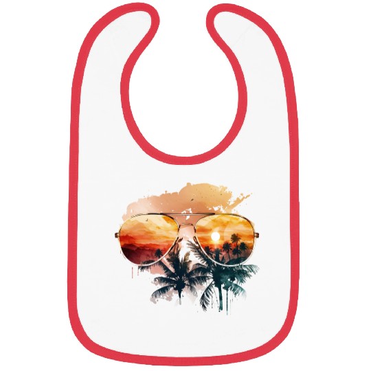 Sunset with glasses Bibs