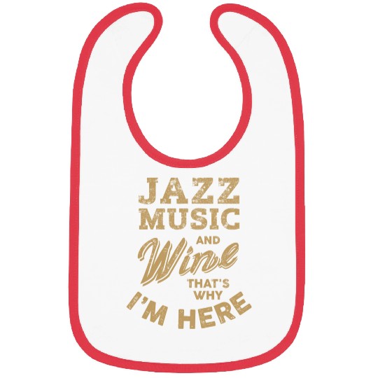 Jazz Music Wine Lover Bibs