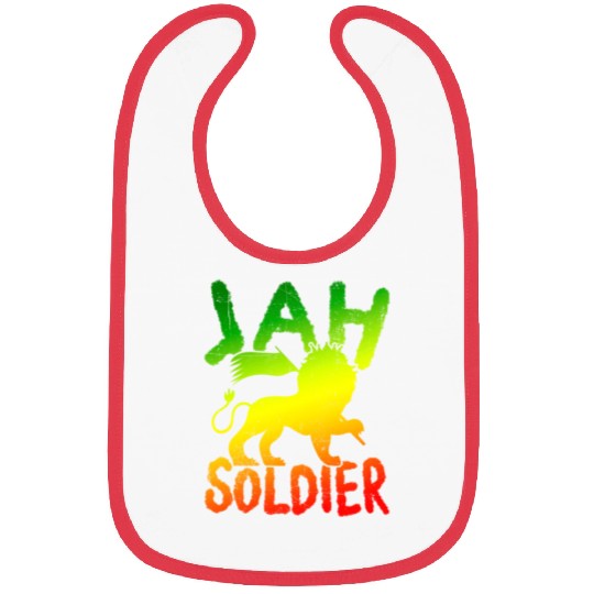 Reggae Lion Of Judah Jah Soldier Bibs