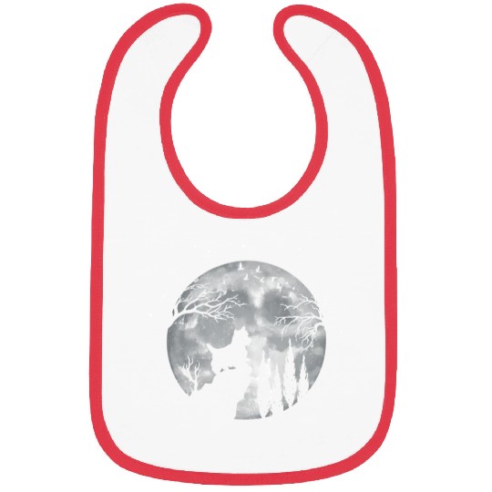 Yorkshire Terrier Full Moon At Night Pet Yorkshire Bibs