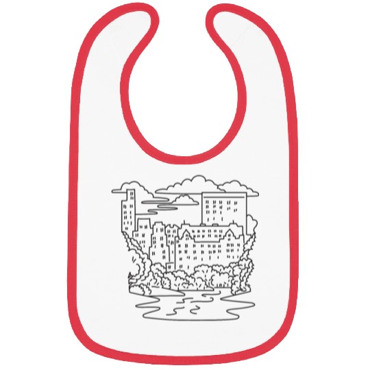 Central Park and Midtown Manhattan Mono Line Art Bibs