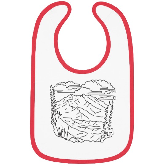 Mountain Goat Denali National Park Alaska USA Line Bibs