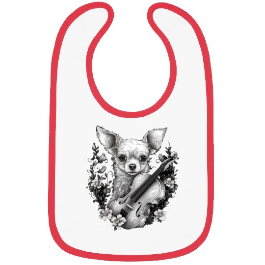 Chihuahua | Ukulele Guitar Hawaii Aloha Violine Bibs