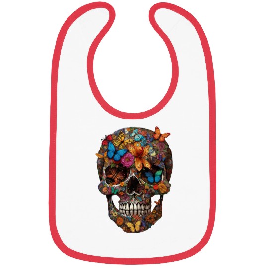 Skull and Butterflies - Stupid Bibs