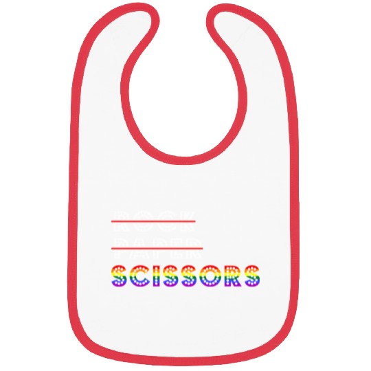Rock Paper Scissors LGBT For Lesbians Lesbian Cool Bibs
