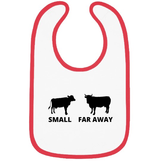 Small Cow Far Away Bibs Funny Father Ted Dougal