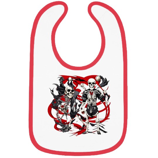 skull biker Bibs