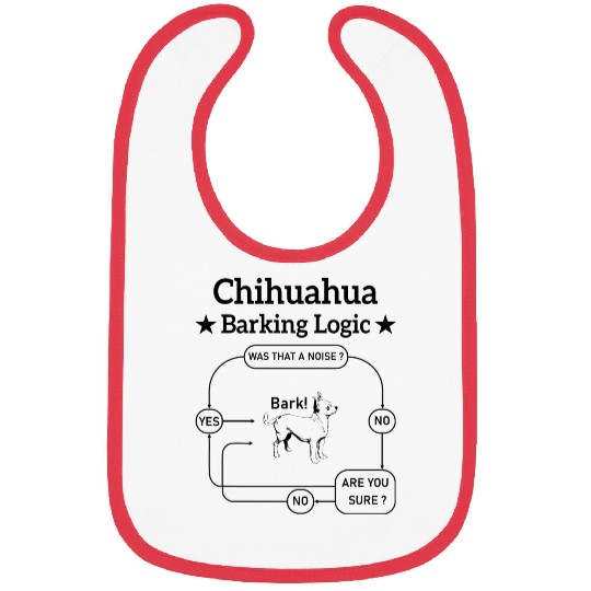 Chihuahua Barking Logic Bibs