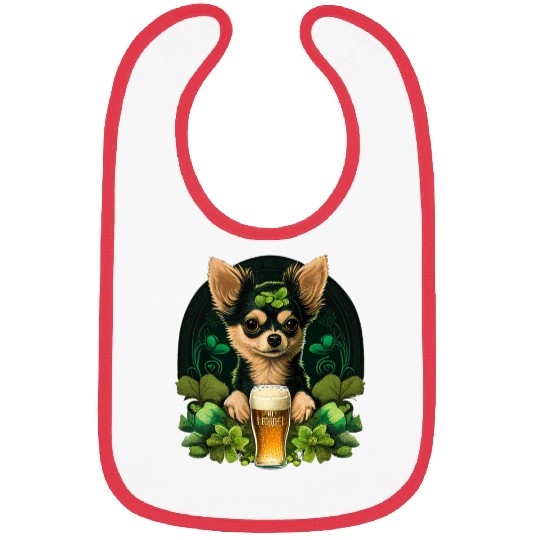 Chihuahua | St. Saint Patricks Day Beer Shamrock Bibs