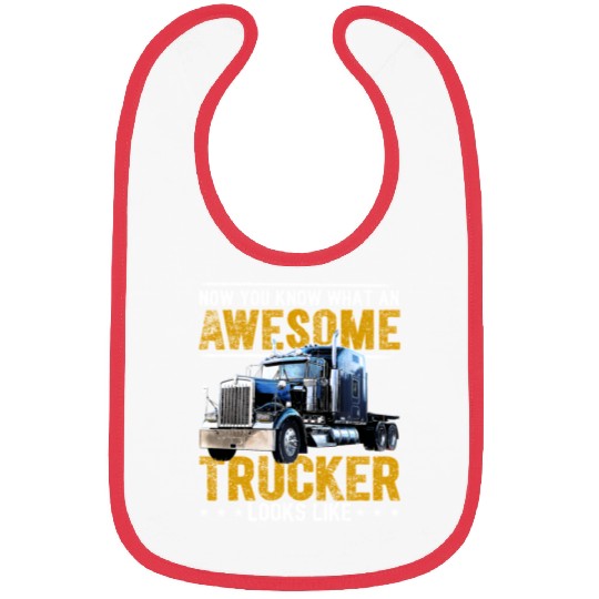 Awesome Trucker Big Rig Semi-Trailer Truck Driver Bibs