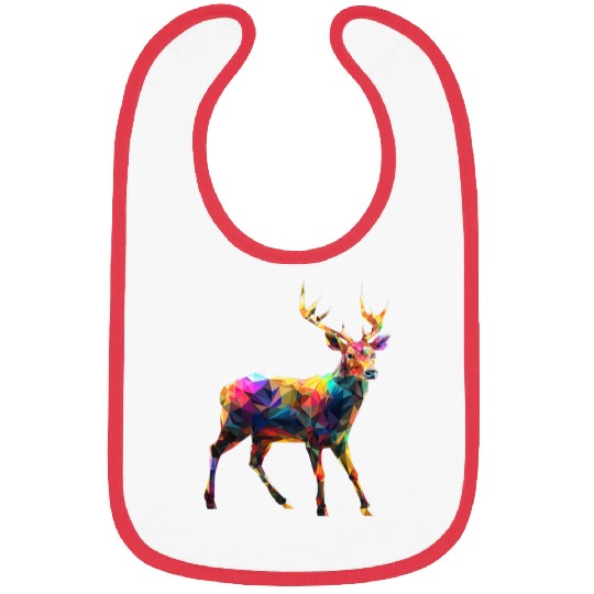 Deer as art object art artistic deer Bibs