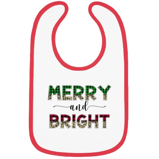 Merry and Bright Christmas Bibs