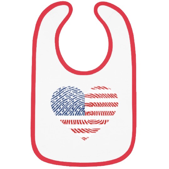 4th Of July I Love America Bibs