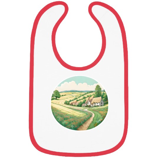 A Picturesque Countryside Scene Bibs