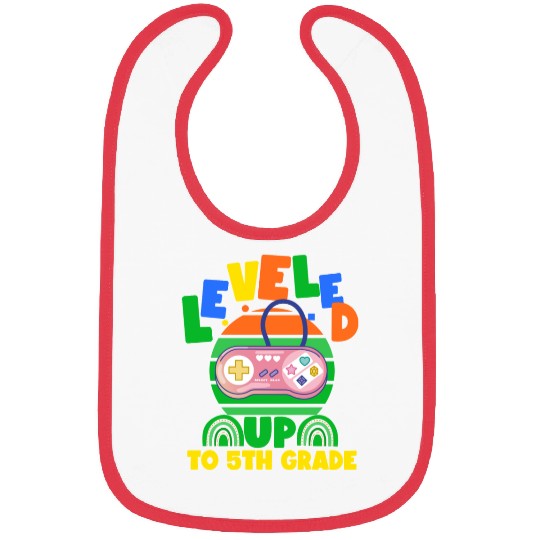 Level up to 5th grade, back to school Bibs