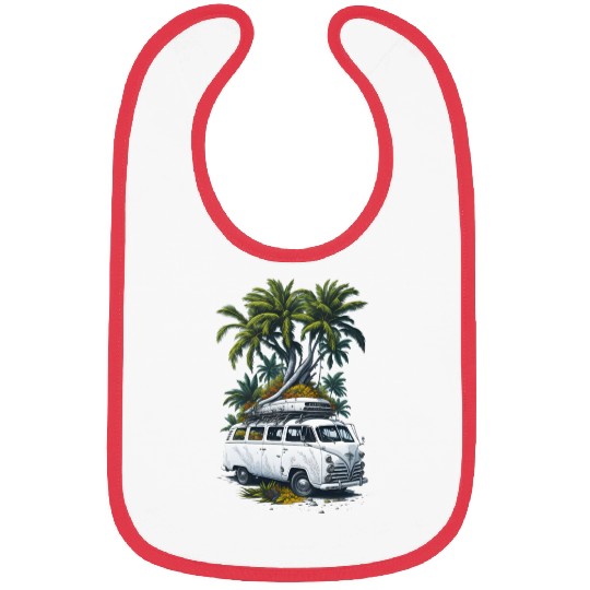 Travel Car caravan Summer Coco Tree Bibs