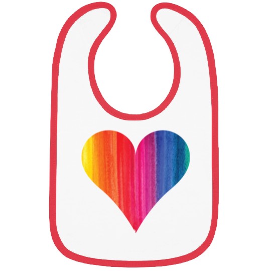Rainbow Heart Lgbtq Gay Gay Bibs