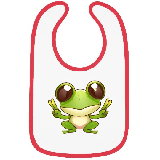 Peace frog frog with peace sign Bibs