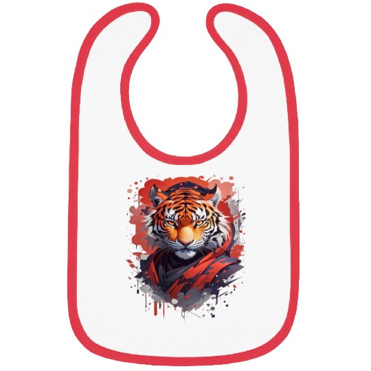 Ninja Tiger Print Bibs