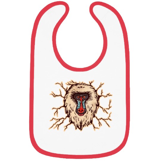 Baboon Monkey Face Bibs