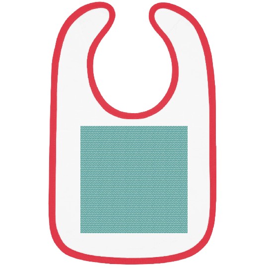 Teal White Minimal Pattern Bibs