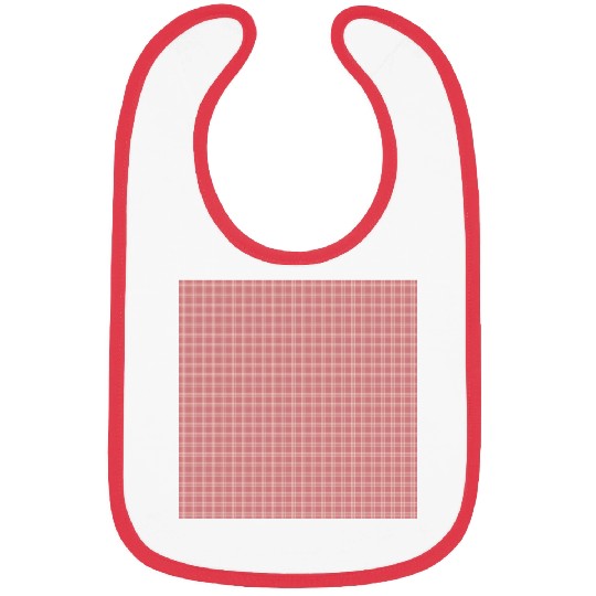 Retro Checkered Pattern Coral Red Bibs
