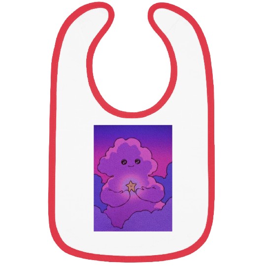 Cute Purple Cloud With Little Star Bibs