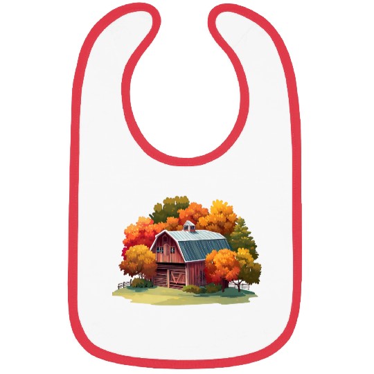 Autumn barn Bibs