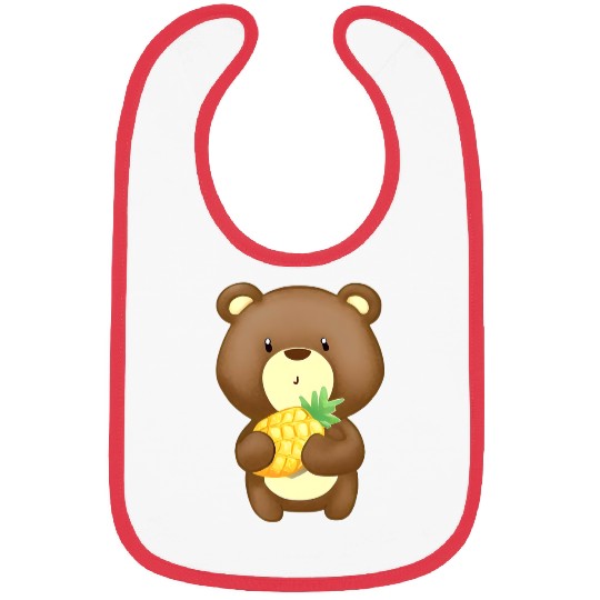 Bear loves pineapple Bibs