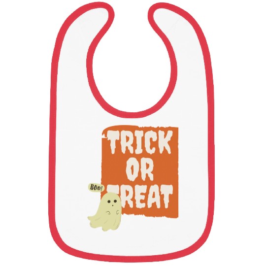Trick Or Treat Boo Ghost Bibs