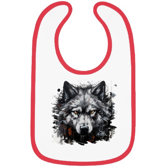 The Lone Wolf. Urban Hunter, Graffiti Style. Bibs