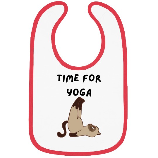 Time For Yoga Cat Lover Bibs