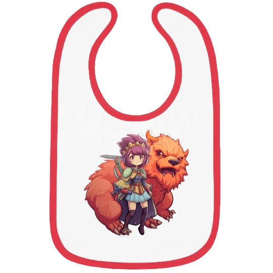 Whimsical Beast Tamer Commandin Design Bibs