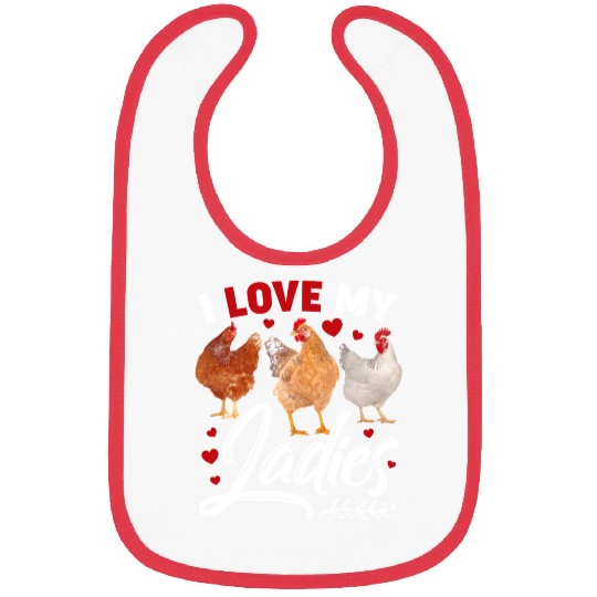 I Love My Ladies Chicken Lover Chicken Bibs For Men