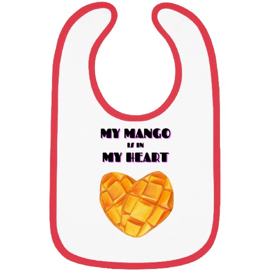 My Mango is in my Heart Bibs