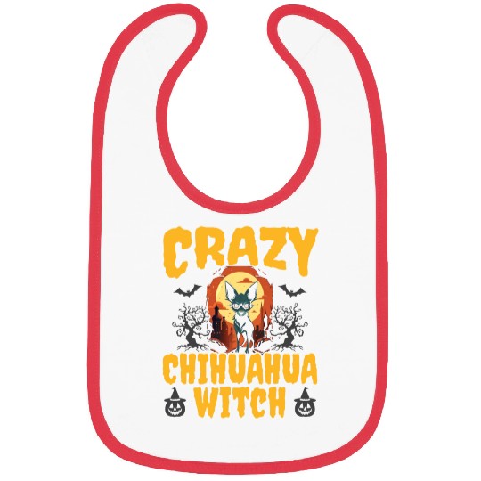 Chihuahua Halloween Puppy Trick Or Treat Dog Lover Bibs