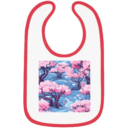 Anime Euphoria: Fantasy Cherry Blossom Dreamscape Bibs