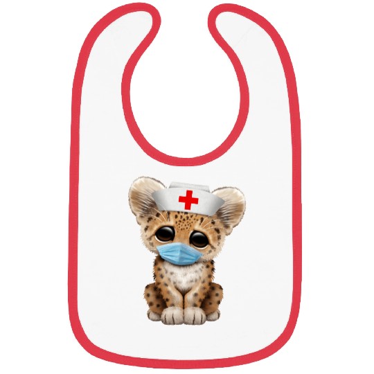 Cute Leopard Cub Nurse Bibs