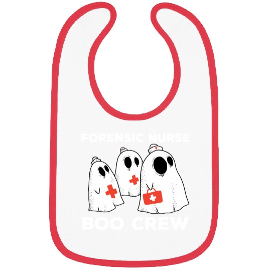 Forensic Nurse Boo Crew Halloween Ghost Bibs