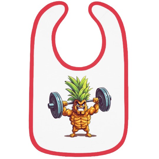 Pineapple with dumbbell Bibs