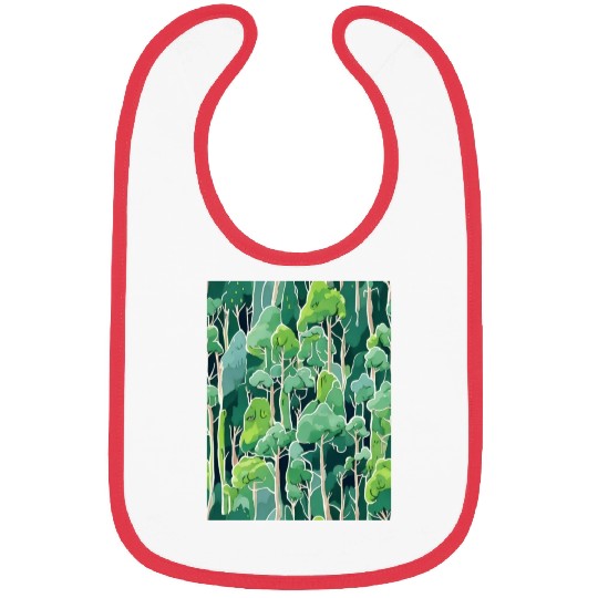 Green Forest Sticker Bibs