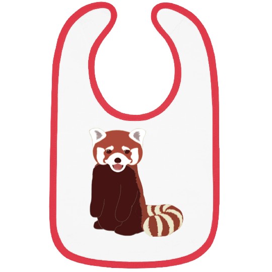 Happy Red Panda Bibs